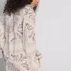 Paula Echevarría Paisley-Hemd aus geknittertem Satin mit Knöpfen