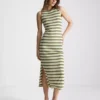 Paula Echevarría – ärmelloses, figurbetontes Midaxi-Kleid