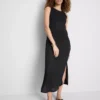 Paula Echevarría – ärmelloses, figurbetontes Midaxi-Kleid