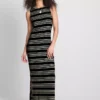 Paula Echevarría – ärmelloses, figurbetontes Midaxi-Kleid