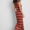 Paula Echevarría – ärmelloses, figurbetontes Midaxi-Kleid