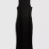 Paula Echevarría – ärmelloses, figurbetontes Midaxi-Kleid