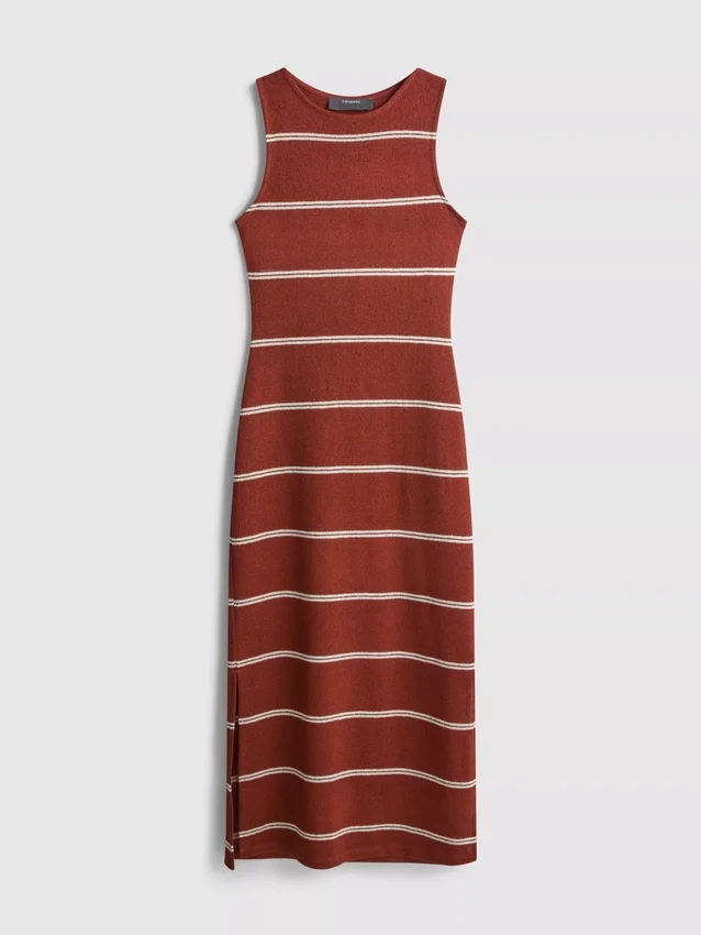 Paula Echevarría – ärmelloses, figurbetontes Midaxi-Kleid