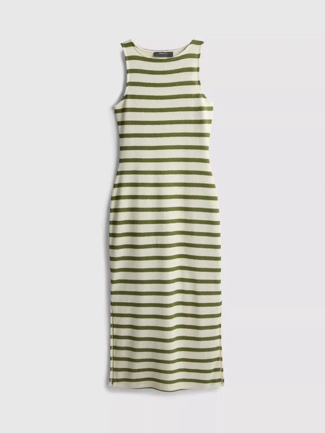 Paula Echevarría – ärmelloses, figurbetontes Midaxi-Kleid
