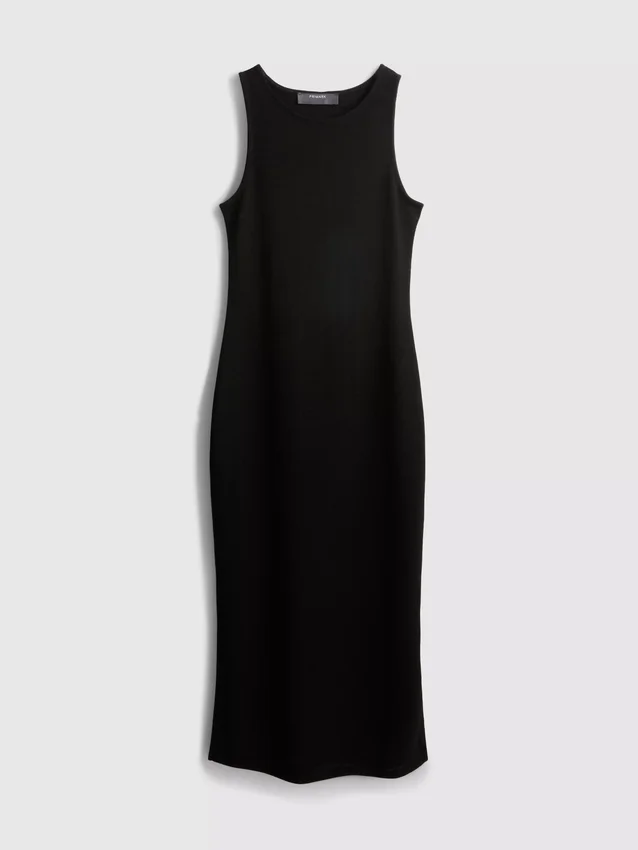 Paula Echevarría – ärmelloses, figurbetontes Midaxi-Kleid