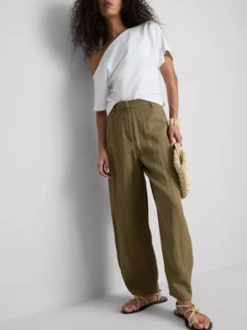 Paula Echevarría: Strukturierte Hose mit weitem Bein