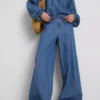 Paula Echevarría – Weithose aus baumwollreichem Denim