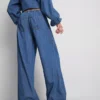 Paula Echevarría – Weithose aus baumwollreichem Denim