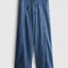 Paula Echevarría – Weithose aus baumwollreichem Denim