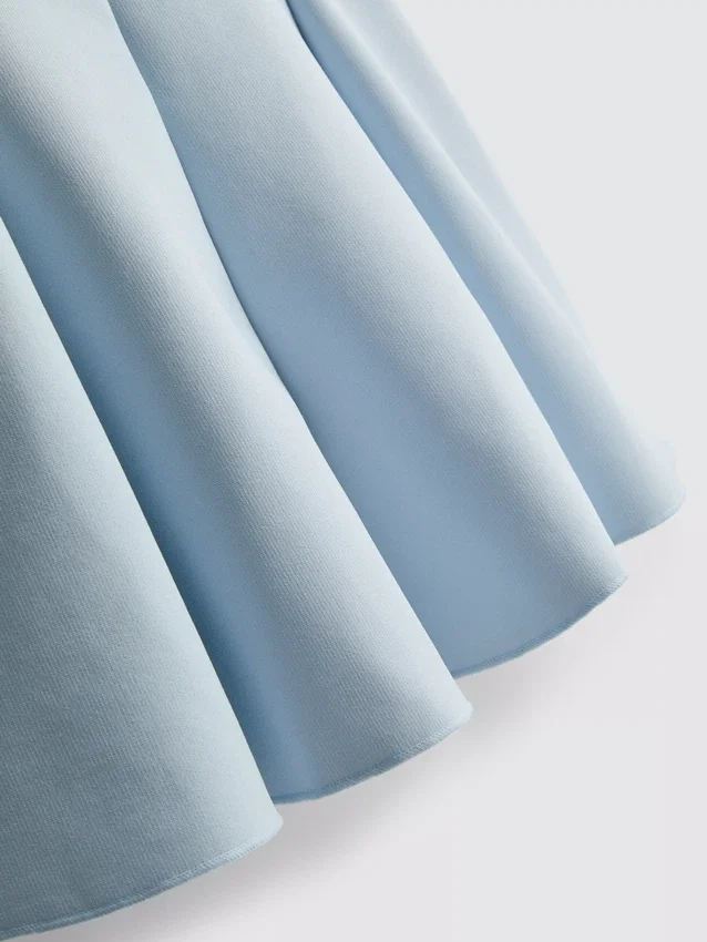 Peplum-Top aus Krepp mit Herzausschnitt