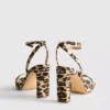 Plateausandalen mit Leopardenmuster als High Heels