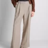 Plissierte Hose mit weitem Bein