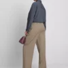 Plissierte Hose mit weitem Bein