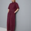 Plissierte Hosen mit weitem Bein in Papieroptik