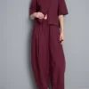 Plissierte Hosen mit weitem Bein in Papieroptik