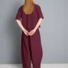 Plissierte Hosen mit weitem Bein in Papieroptik