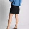 Plissierte Shorts aus Leinenmischung