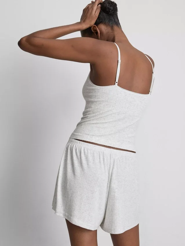 Pointelle-Schlafanzug-Shorts