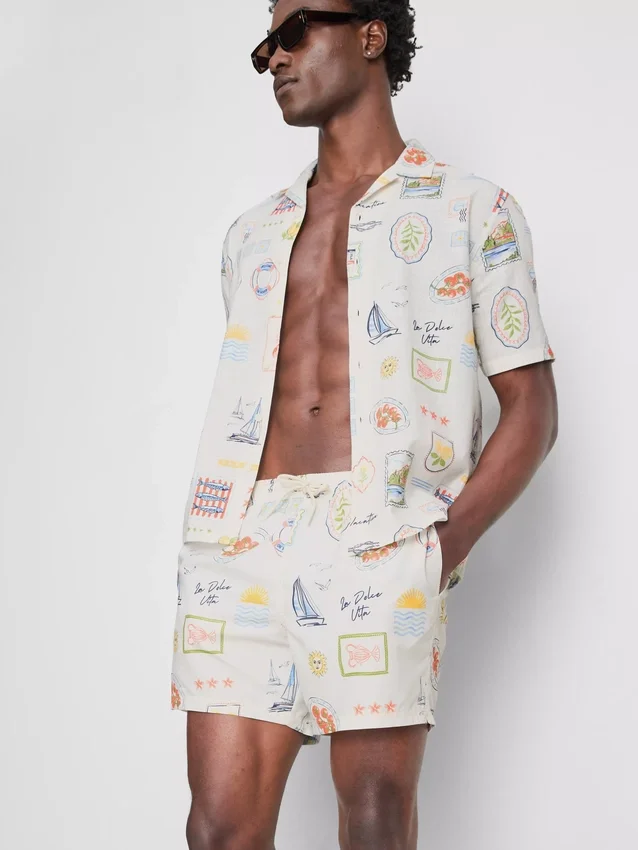 Postcard-Badeshorts