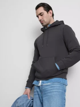Pullover-Hoodie aus Baumwollmischung