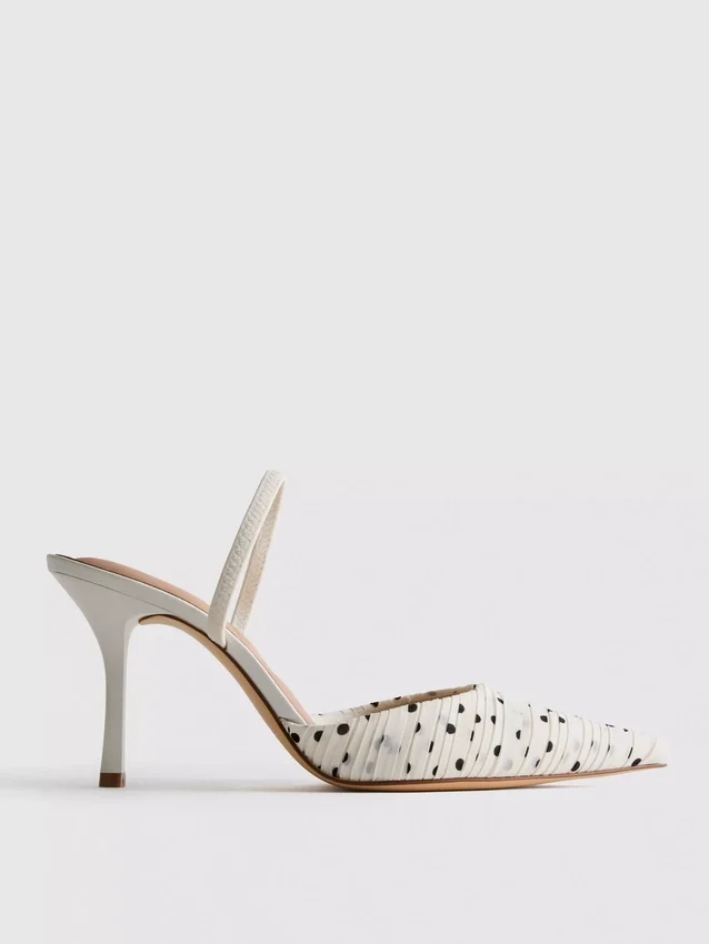 Pumps mit spitzer Zehenpartie und Polka-Dots
