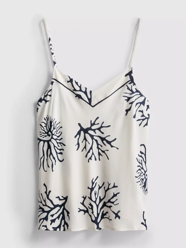 Pyjama-Cami-Top mit Korallenprint