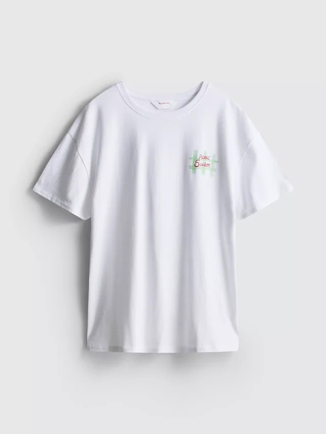 Pyjama-Oberteil mit Grafikprint