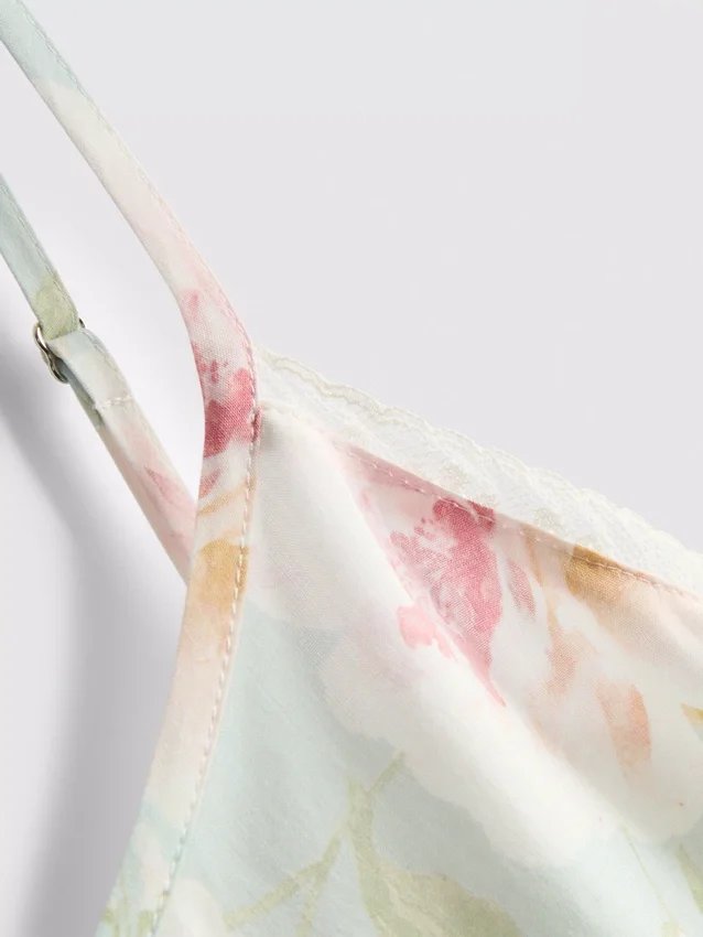Pyjama-Top mit Blumenmuster