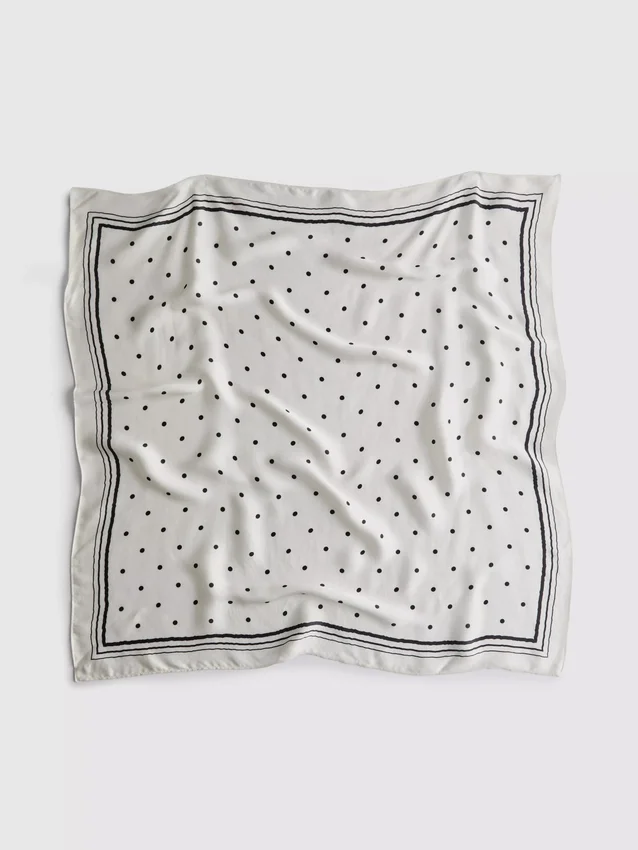 Quadratischer Schal mit Polka-Dots