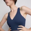 Racer-Active-Crop-Top mit V-Ausschnitt