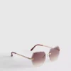 Randlose quadratische Diamanta-Sonnenbrille