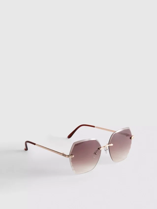 Randlose quadratische Diamanta-Sonnenbrille