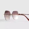 Randlose quadratische Diamanta-Sonnenbrille