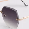Randlose quadratische Diamanta-Sonnenbrille