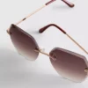 Randlose quadratische Diamanta-Sonnenbrille