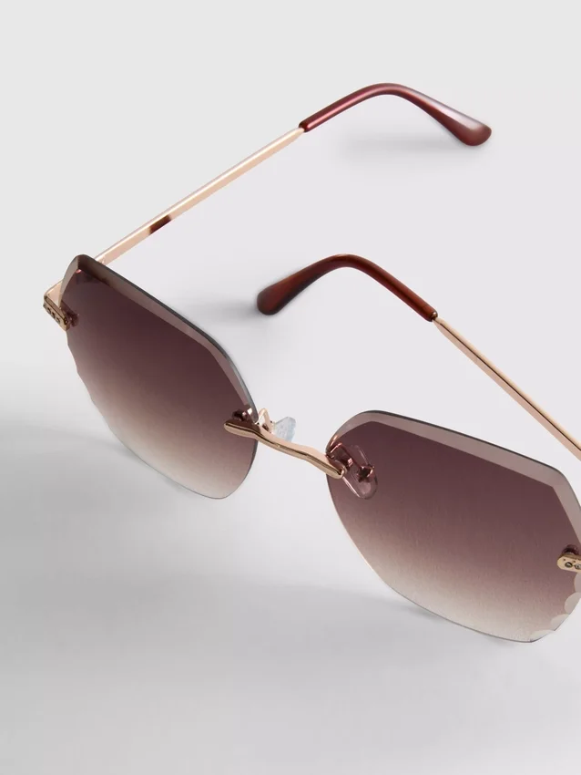 Randlose quadratische Diamanta-Sonnenbrille
