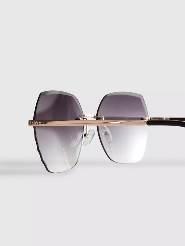 Randlose quadratische Diamanta-Sonnenbrille