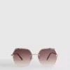 Randlose quadratische Diamanta-Sonnenbrille