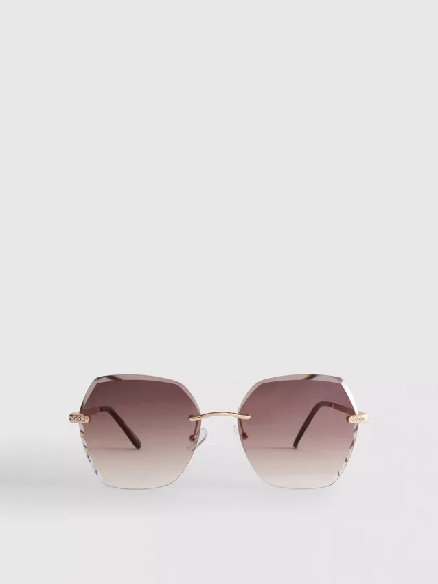 Randlose quadratische Diamanta-Sonnenbrille