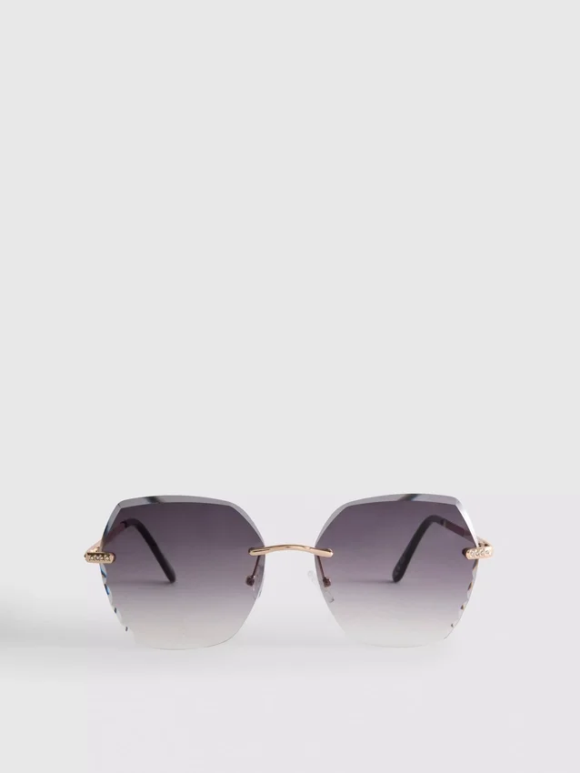 Randlose quadratische Diamanta-Sonnenbrille