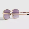 Rechteckige Sonnenbrille aus Metall