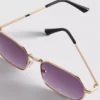 Rechteckige Sonnenbrille aus Metall