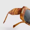 Rechteckige Sonnenbrille in Schildpatt-Optik