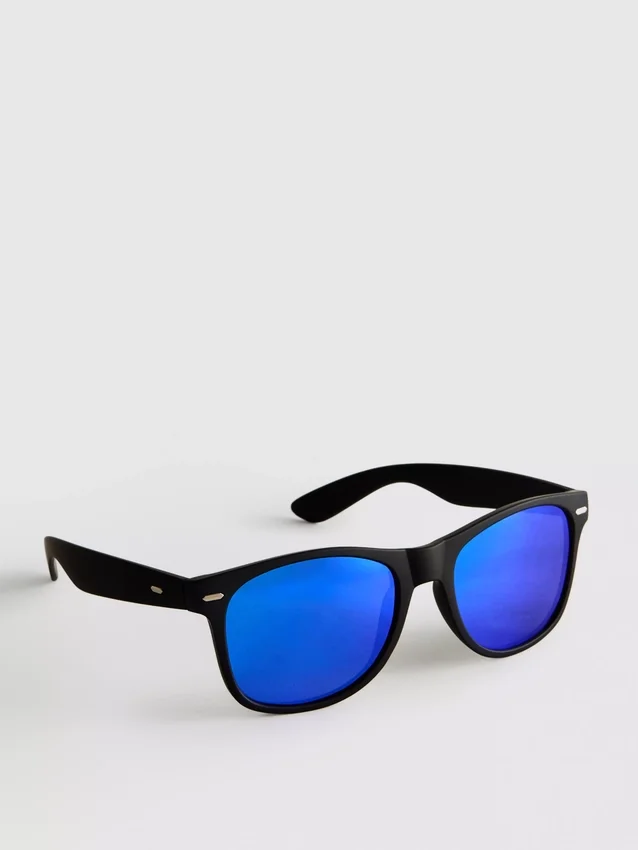 Rechteckige Spiegel-Sonnenbrille