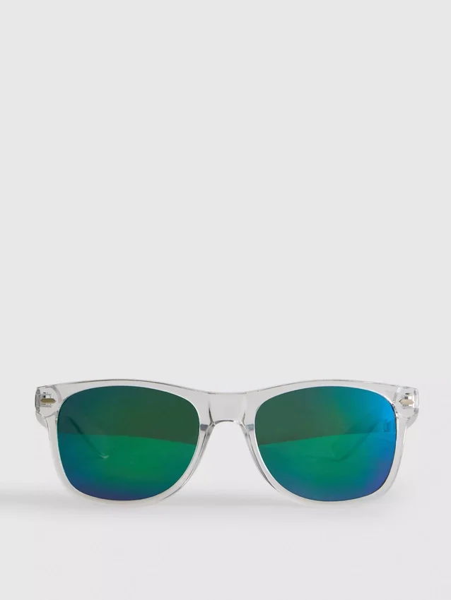 Rechteckige Spiegel-Sonnenbrille