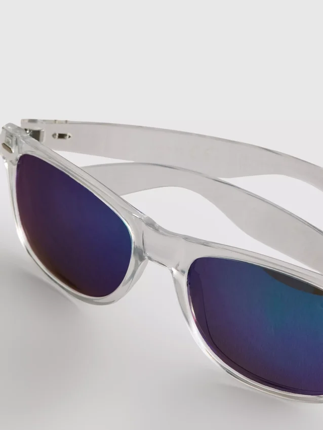 Rechteckige Spiegel-Sonnenbrille
