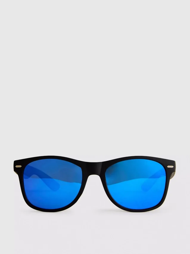 Rechteckige Spiegel-Sonnenbrille