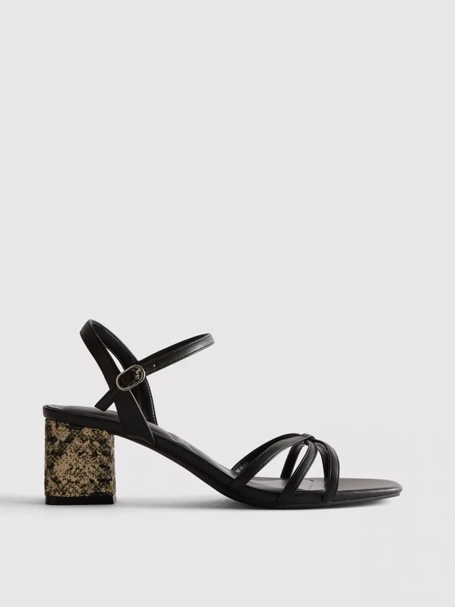 Riemchensandalen mit Blockabsatz