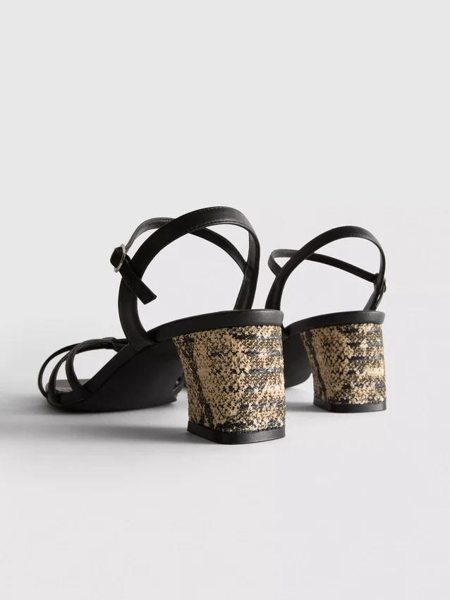 Riemchensandalen mit Blockabsatz