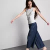 Ripp-Tanktop mit Racerback aus baumwollreichem Material